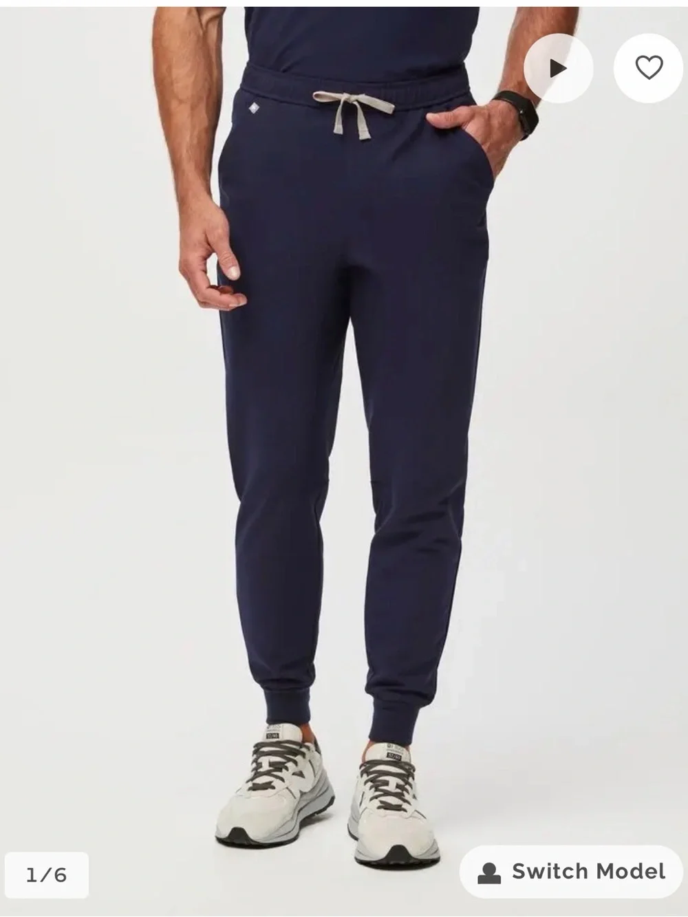 Like New Men’s Large Short Tansen Jogger Navy Slim Fit Jogger Pants Drawstring